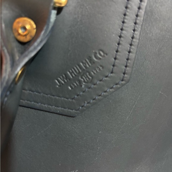 J.W. Hulme green leather satchel handbag - Picture 4 of 8